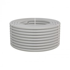 Труба ПНД-FRUF гофрир. легкая, с зондом,без галогена, трудногорючая, атмосферостойкая,цвет серый, диам. 25мм (50м) Экопласт (20125HFR-UF)