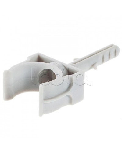 Держатель с дюбелем без шурупа для гофрированной или жесткой гладкой трубы D20 мм, без галогена Экопласт 41420HF в Ростове-на-Дону Держатели, клипсы, скобы Pintop.ru