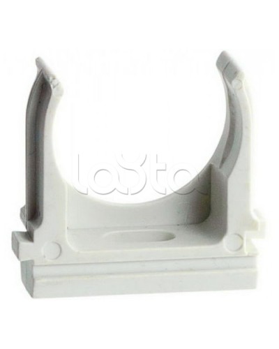 Держатель (клипса) для гофрированной или жесткой гладкой трубы D20 мм, без галогена Экопласт 41720HF в Ростове-на-Дону Держатели, клипсы, скобы Pintop.ru