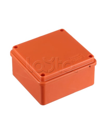 JBS100 Коробка огн. E110, о/п 100х100х55мм, с гладкими стенками, без галогена, IP56, 3P, (2,5-16 мм2), цвет оранж. Экопласт (42407HF) в Ростове-на-Дону Коробки (ОКЛ) Экопласт Pintop.ru