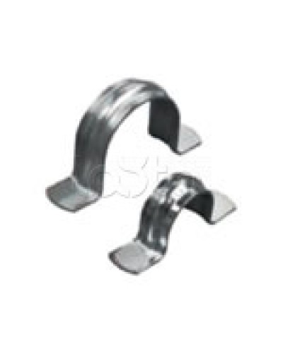 Скоба оцинкованная двухлапковая без монтажного отверстия, для трубы D50мм (1уп = 50шт) Экопласт (43651) в Ростове-на-Дону Держатели, клипсы, скобы Pintop.ru
