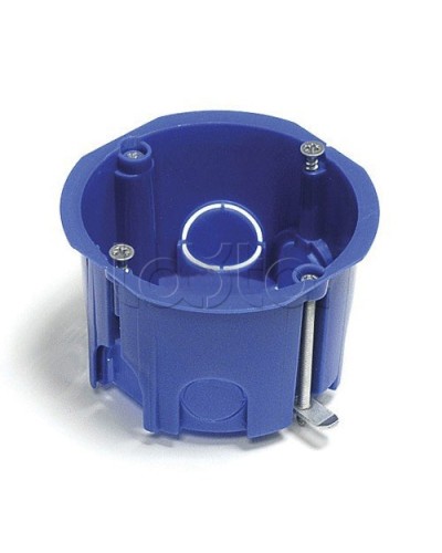 Коробка установочная D60x40мм со стык. ушками межцентр. 71мм, IP20, синий Экопласт 44661 в Ростове-на-Дону Распределительные коробки Pintop.ru