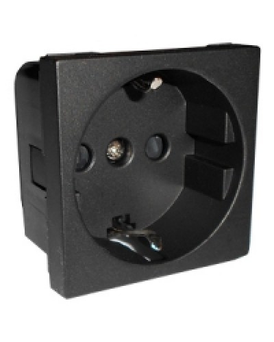 Розетка с заземляющими контактами и защитными шторками, (черный бархат) LK45 Экопласт (851408) в Ростове-на-Дону Аксессуары для кабель-канала Pintop.ru
