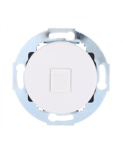 Розетка телефонная RJ-12 с накладкой (белый) Vintage (885504-1) в Ростове-на-Дону Розетки компьютерные и телефонные Pintop.ru