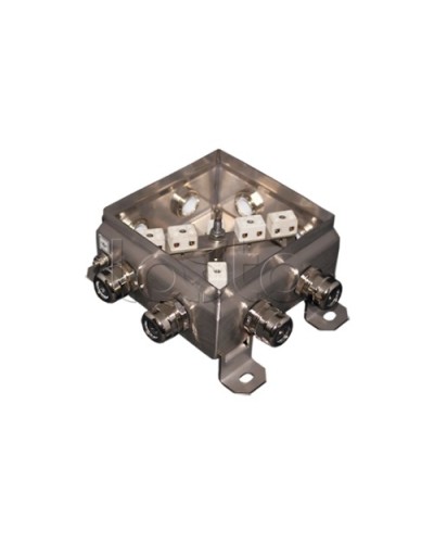 Коробка монтажная огнестойкая Гефест КМ-О (12к*6,0)-IP66 1212нерж, 8 вводов 123х123х60 в Ростове-на-Дону Распределительные коробки Pintop.ru