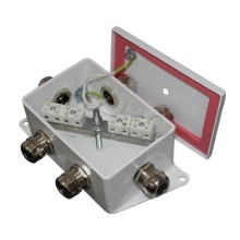 Коробка монтажная огнестойкая Гефест КМ-О (6к)-IP66-d, пять вводов 120х80х68