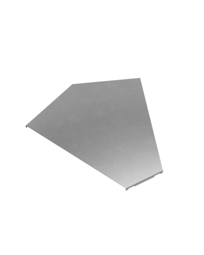 Крышка горизонтального угла 45 гр. 400 мм ПЛЮС HD КМ-Профиль (KGLplus45-400 HD) в Ростове-на-Дону Аксессуары для лотков Pintop.ru