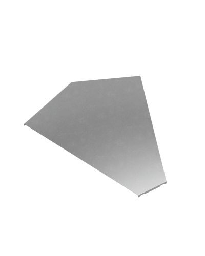 Крышка горизонтального угла 45 гр. 600 мм ПЛЮС INOX304 КМ-Профиль (KGLplus45-600 INOX304) в Ростове-на-Дону Аксессуары для лотков Pintop.ru