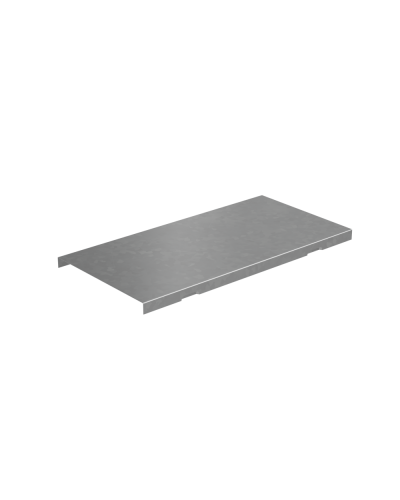 Крышка на вертикальный Т-ответвитель переходник 200-100 мм с разворотом трассы на 90 гр. ПЛЮС (нижняя часть меньше исходной) INOX304 КМ-Профиль (KTDPSplus90-200-100 INOX304) в Ростове-на-Дону Аксессуары для лотков Pintop.ru