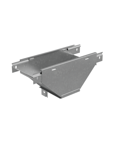 Т-ответвитель переходник 50х300-200 мм верт. c разворотом трассы на 90 гр. ПЛЮС (нижняя часть меньше исходной) HD КМ-Профиль (TDPSplus90-50-300-200 HD) в Ростове-на-Дону Аксессуары для лотков Pintop.ru