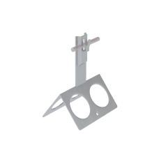 Коньковый держатель зажимной с широким основанием для прутка Ø 5-8 мм H100 мм КМ-Профиль (BKDZ-H100-D5-8)