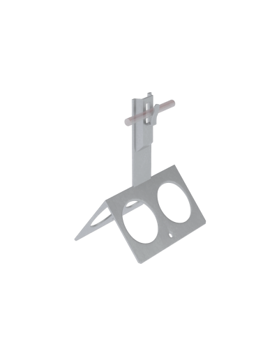 Коньковый держатель зажимной с широким основанием для прутка Ø 5-8 мм H100 мм TD КМ-Профиль (BKDZ-H100-D5-8 TD) в Ростове-на-Дону Монтажные материалы Pintop.ru