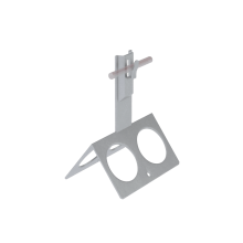 Коньковый держатель зажимной с широким основанием для прутка Ø 5-8 мм H100 мм HD КМ-Профиль (BKDZ-H100-D5-8 HD)