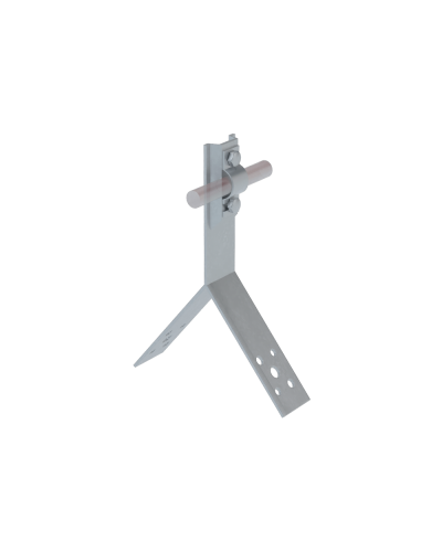 Коньковый держатель болтовой для прутка Ø 5-10 мм H80 мм INOX304 КМ-Профиль (KDB-H80-D5-10 INOX304) в Ростове-на-Дону Монтажные материалы Pintop.ru