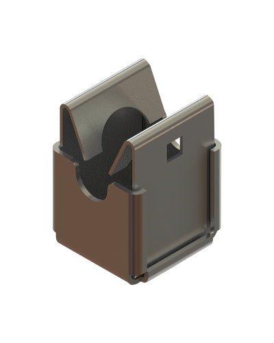 Держатель для прутка Ø 8 мм Быстрый монтаж INOX304 КМ-профиль (DBM-D8 INOX304) в Ростове-на-Дону Аксессуары для лотков Pintop.ru