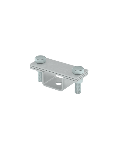 Универсальный держатель на мостовой опоре для полосы до 40 мм с 2 пластинами КМ-профиль (UDMO2-B40) в Ростове-на-Дону Монтажные материалы Pintop.ru