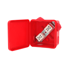 Коробка распределительная огнестойкая КРОПС-П1, IP54, габаритные размеры 100х100х50 мм, для кабелей сечением до 16 мм2, 5 клемм КМ-Профиль (FRJB-KM-P1-16-05-КРОПС-IP54)