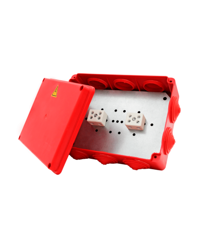 Коробка распределительная огнестойкая КРОПС-П5, IP54, габаритные размеры 190х140х70 мм, для кабелей сечением до 10 мм2, 8 клемм КМ-Профиль (FRJB-KM-P5-10-08-КРОПС-IP54) в Ростове-на-Дону Распределительные коробки Pintop.ru