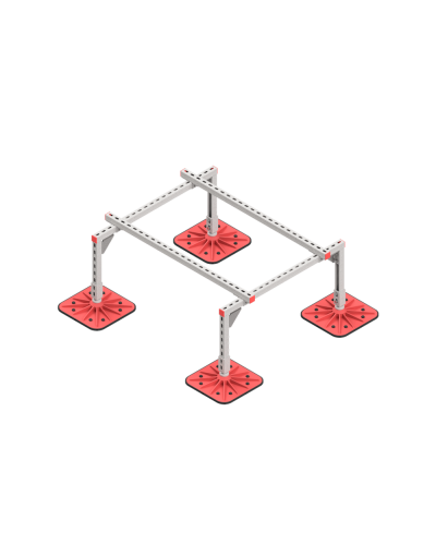 Опорная конструкция для установки оборудования TECHNORAPTOR FOOT 1000х1200 КМ-профиль (KM-TR-F-SSEI-1000-1200) в Ростове-на-Дону Системы видеонаблюдения Pintop.ru