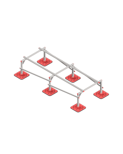 Опорная конструкция для установки оборудования TECHNORAPTOR FOOT 1000х2500 КМ-профиль (KM-TR-F-SSEI-1000-2500) в Ростове-на-Дону Системы видеонаблюдения Pintop.ru