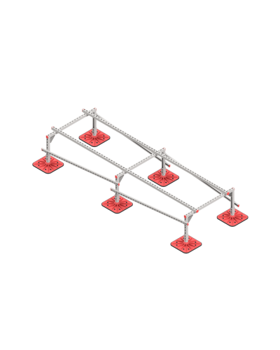 Опорная конструкция для установки оборудования TECHNORAPTOR FOOT 1000х3000 КМ-профиль (KM-TR-F-SSEI-1000-3000) в Ростове-на-Дону Системы видеонаблюдения Pintop.ru