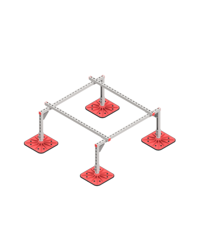 Опорная конструкция для установки оборудования TECHNORAPTOR FOOT 1200х1200 КМ-профиль (KM-TR-F-SSEI-1200-1200) в Ростове-на-Дону Системы видеонаблюдения Pintop.ru