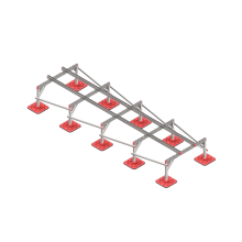 Опорная конструкция для установки оборудования TECHNORAPTOR FOOT 1200х4000 тип 2 КМ-профиль (KM-TR-F-SSEI-1200-4000-2)