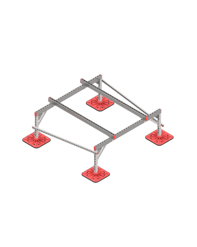 Опорная конструкция для установки оборудования TECHNORAPTOR FOOT 1500х1500 тип 2 КМ-профиль (KM-TR-F-SSEI-1500-1500-2) в Ростове-на-Дону Системы видеонаблюдения Pintop.ru
