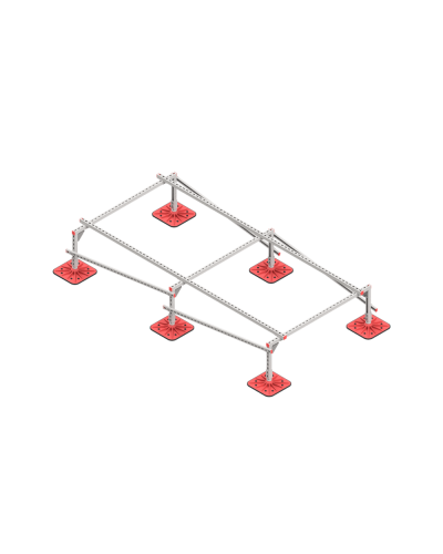 Опорная конструкция для установки оборудования TECHNORAPTOR FOOT 1500х3000 тип 4 КМ-профиль (KM-TR-F-SSEI-1500-3000-4) в Ростове-на-Дону Системы видеонаблюдения Pintop.ru