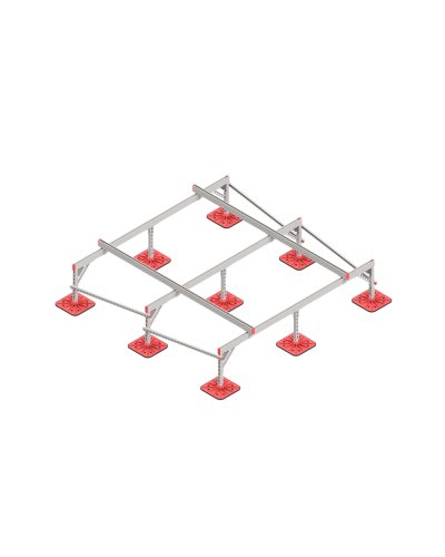 Опорная конструкция для установки оборудования TECHNORAPTOR FOOT 2500х2500 КМ-профиль (KM-TR-F-SSEI-2500-2500) в Ростове-на-Дону Системы видеонаблюдения Pintop.ru