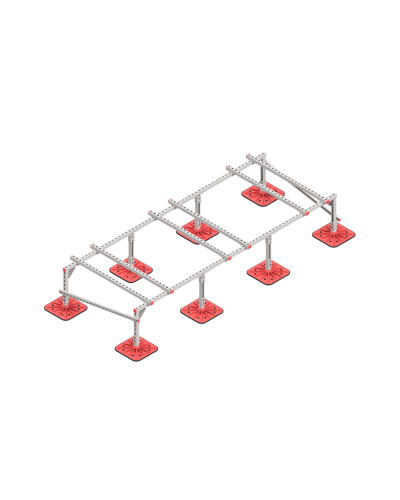Опорная конструкция для установки оборудования TECHNORAPTOR FOOT 3000х1200 тип 1 HD КМ-профиль (KM-TR-F-SSEI-3000-1200-1 HD) в Ростове-на-Дону Системы видеонаблюдения Pintop.ru