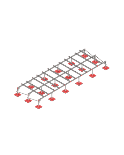 Опорная конструкция для установки оборудования TECHNORAPTOR FOOT 6000х2000 КМ-профиль (KM-TR-F-SSEI-6000-2000) в Ростове-на-Дону Системы видеонаблюдения Pintop.ru