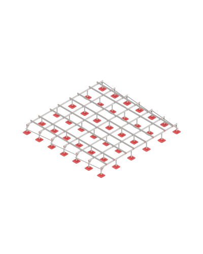 Опорная конструкция для установки оборудования TECHNORAPTOR FOOT 6000х6000 КМ-профиль (KM-TR-F-SSEI-6000-6000) в Ростове-на-Дону Системы видеонаблюдения Pintop.ru