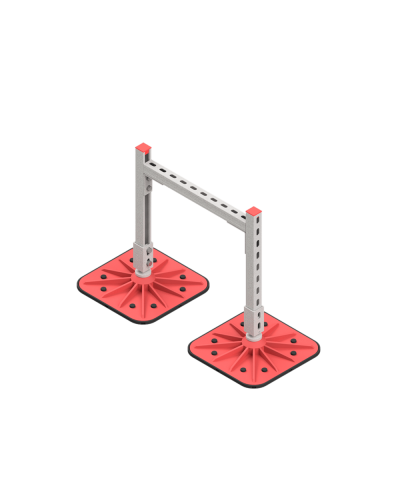 Опорная конструкция для горизонтальных прямоугольных воздуховодов и металлических лотков кабеленесущих систем TECHNORAPTOR FOOT 500х500 HD КМ-профиль (KM-TR-F-SSHRAD-500-500 HD) в Ростове-на-Дону Системы видеонаблюдения Pintop.ru