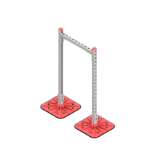 Опорная конструкция для горизонтальных прямоугольных воздуховодов и металлических лотков кабеленесущих систем TECHNORAPTOR FOOT 500х1000 КМ-профиль (KM-TR-F-SSHRAD-500-1000)