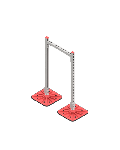 Опорная конструкция для горизонтальных прямоугольных воздуховодов и металлических лотков кабеленесущих систем TECHNORAPTOR FOOT 500х1000 HD КМ-профиль (KM-TR-F-SSHRAD-500-1000 HD) в Ростове-на-Дону Системы видеонаблюдения Pintop.ru