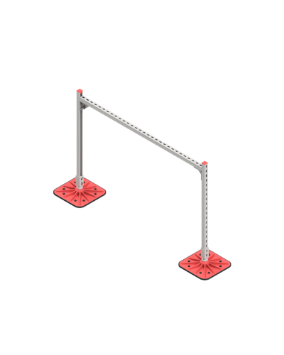 Опорная конструкция для горизонтальных прямоугольных воздуховодов и металлических лотков кабеленесущих систем TECHNORAPTOR FOOT 1500х1000 HD КМ-профиль (KM-TR-F-SSHRAD-1500-1000 HD) в Ростове-на-Дону Системы видеонаблюдения Pintop.ru