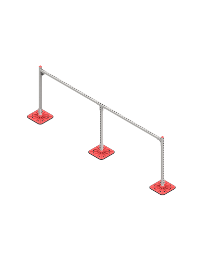 Опорная конструкция для горизонтальных прямоугольных воздуховодов и металлических лотков кабеленесущих систем TECHNORAPTOR FOOT 3000х1000 КМ-профиль (KM-TR-F-SSHRAD-3000-1000) в Ростове-на-Дону Системы видеонаблюдения Pintop.ru