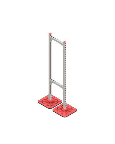 Опорная конструкция для горизонтальных прямоугольных воздуховодов и металлических лотков кабеленесущих систем TECHNORAPTOR FOOT 350х1500 HD КМ-профиль (KM-TR-F-SSHRAD-350-1500 HD) в Ростове-на-Дону Системы видеонаблюдения Pintop.ru