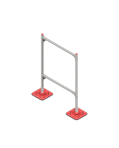 Опорная конструкция для горизонтальных прямоугольных воздуховодов и металлических лотков кабеленесущих систем TECHNORAPTOR FOOT 1000х1500 HD КМ-профиль (KM-TR-F-SSHRAD-1000-1500 HD) в Ростове-на-Дону Системы видеонаблюдения Pintop.ru