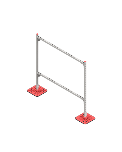 Опорная конструкция для горизонтальных прямоугольных воздуховодов и металлических лотков кабеленесущих систем TECHNORAPTOR FOOT 1500х1500 HD КМ-профиль (KM-TR-F-SSHRAD-1500-1500 HD) в Ростове-на-Дону Системы видеонаблюдения Pintop.ru