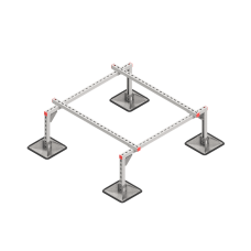 Опорная конструкция для установки оборудования TECHNORAPTOR STEELFOOT 1200х1200 КМ-профиль (KM-TR-STF-SSEI-1200-1200)