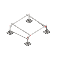 Опорная конструкция для установки оборудования TECHNORAPTOR STEELFOOT 1500х1500 тип 1 КМ-профиль (KM-TR-STF-SSEI-1500-1500-1)