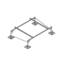 Опорная конструкция для установки оборудования TECHNORAPTOR STEELFOOT 2000х1500 тип 2 HD КМ-профиль (KM-TR-STF-SSEI-2000-1500-2 HD)