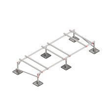 Опорная конструкция для установки оборудования TECHNORAPTOR STEELFOOT 3000х1200 тип 2 КМ-профиль (KM-TR-STF-SSEI-3000-1200-2)