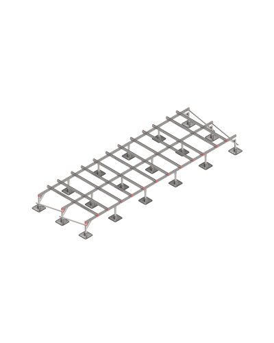 Опорная конструкция для установки оборудования TECHNORAPTOR STEELFOOT 6000х2000 HD КМ-профиль (KM-TR-STF-SSEI-6000-2000 HD) в Ростове-на-Дону Системы видеонаблюдения Pintop.ru