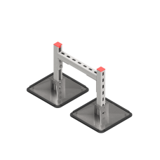 Опорная конструкция для горизонтальных прямоугольных воздуховодов и металлических лотков кабеленесущих систем TECHNORAPTOR STEELFOOT 350х500 HD КМ-профиль (KM-TR-STF-SSHRAD-350-500 HD)