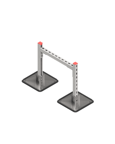 Опорная конструкция для горизонтальных прямоугольных воздуховодов и металлических лотков кабеленесущих систем TECHNORAPTOR STEELFOOT 500х500 HD КМ-профиль (KM-TR-STF-SSHRAD-500-500 HD) в Ростове-на-Дону Системы видеонаблюдения Pintop.ru