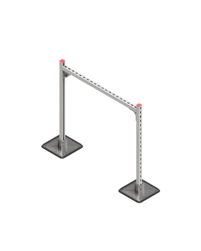 Опорная конструкция для горизонтальных прямоугольных воздуховодов и металлических лотков кабеленесущих систем TECHNORAPTOR STEELFOOT 1000х1000 КМ-профиль (KM-TR-STF-SSHRAD-1000-1000) в Ростове-на-Дону Системы видеонаблюдения Pintop.ru
