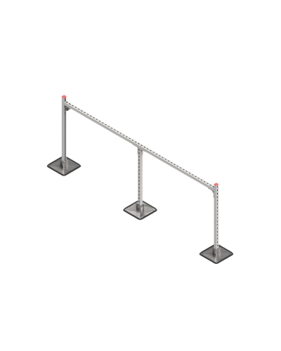 Опорная конструкция для горизонтальных прямоугольных воздуховодов и металлических лотков кабеленесущих систем TECHNORAPTOR STEELFOOT 2500х1000 КМ-профиль (KM-TR-STF-SSHRAD-2500-1000) в Ростове-на-Дону Системы видеонаблюдения Pintop.ru